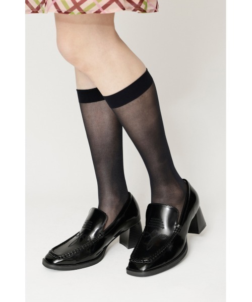 SLY(スライ)の「SQUARE HEEL LOAFER スクエアヒールローファー(ローファー・レディース・ブラック/ブラウン・MEDIUM/LARGE/SMALL)」の7枚目の写真