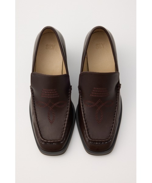 SLY(スライ)の「SQUARE HEEL LOAFER スクエアヒールローファー(ローファー・レディース・ブラック/ブラウン・MEDIUM/LARGE/SMALL)」の9枚目の写真