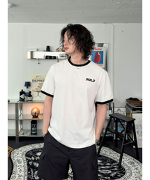 JAMIE WEST（ジェイミーウエスト）の「ボールドレギュラーリンガーTシャツ（ホワイト）（Tシャツ/カットソー）」