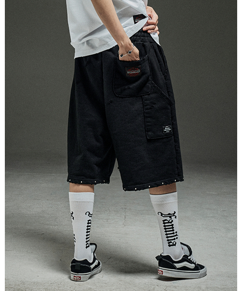 MWOONG(ムン)の「Stud destroyed P BK Half(スウェットパンツ・レディース・その他・FREE)」の7枚目の写真