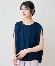 リブ　イン　コンフォート　シンプルライフ研究家　マキさんとつくった　気兼ねなくノースリーブを楽しめる　ケープドッキングトップス