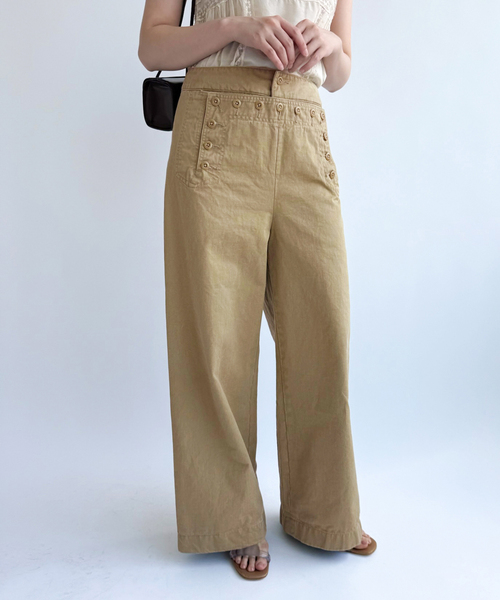 EDIT. FOR LULU(エディットフォールル)の「コットンツイルセーラーパンツ(その他パンツ・レディース・キャメル・36/34)」の4枚目の写真