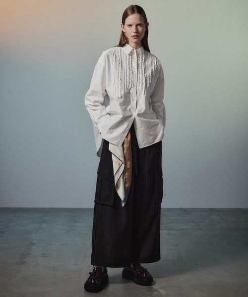 MAISON SPECIAL(メゾンスペシャル)の「【2026Autumn PRE-ORDER】Belted Suiting Cargo Pants/ベルテッドスーチングカーゴパンツ(カーゴパンツ・レディース・キャメル/ブラック/グレー・38/36)」の7枚目の写真
