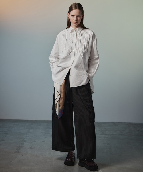 MAISON SPECIAL(メゾンスペシャル)の「【2026Autumn PRE-ORDER】Belted Suiting Cargo Pants/ベルテッドスーチングカーゴパンツ(カーゴパンツ・レディース・キャメル/ブラック/グレー・38/36)」の8枚目の写真