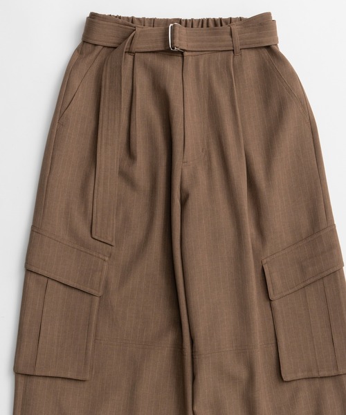 MAISON SPECIAL(メゾンスペシャル)の「【2026Autumn PRE-ORDER】Belted Suiting Cargo Pants/ベルテッドスーチングカーゴパンツ(カーゴパンツ・レディース・キャメル/ブラック/グレー・38/36)」の22枚目の写真