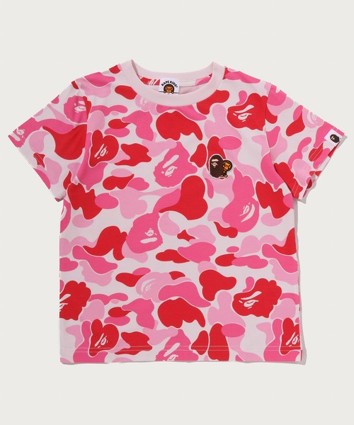 A BATHING APE（アベイシングエイプ）の「ABC CAMO APE & MILO ONE POINT TEE（Tシャツ/カットソー・キッズ・ブルー/ピンク/グリーン・110/100/90/130/140）」の3枚目の写真