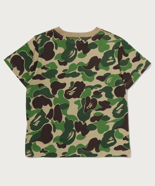 A BATHING APE（アベイシングエイプ）の「ABC CAMO APE & MILO ONE POINT TEE（Tシャツ/カットソー・キッズ・ブルー/ピンク/グリーン・110/100/90/130/140）」の4枚目の写真