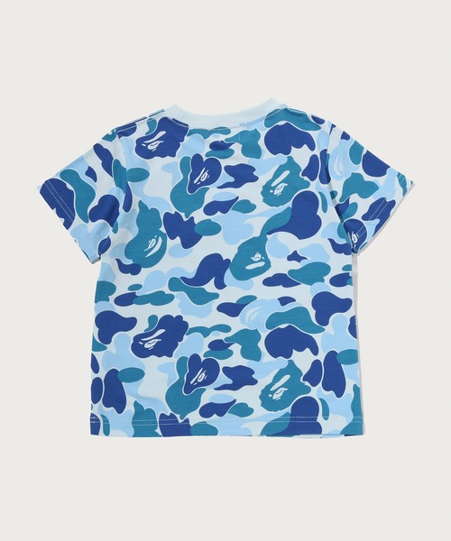 A BATHING APE（アベイシングエイプ）の「ABC CAMO APE & MILO ONE POINT TEE（Tシャツ/カットソー・キッズ・ブルー/ピンク/グリーン・110/100/90/130/140）」の5枚目の写真