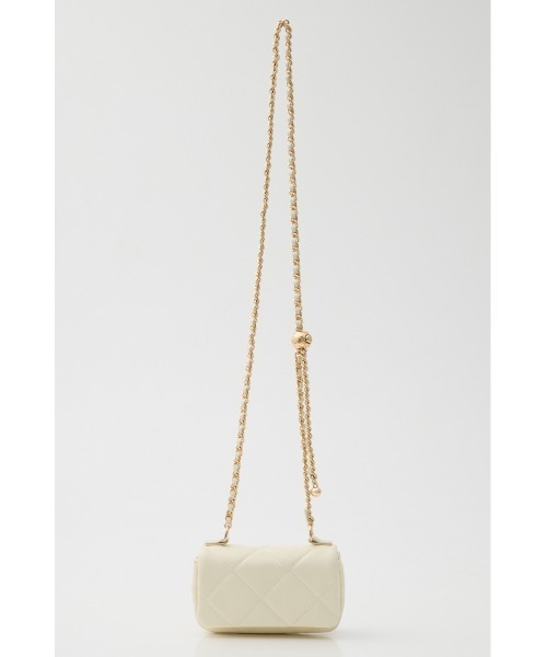 SLY(スライ)の「CHAIN MINI BAG チェーンミニバッグ(ショルダーバッグ・レディース・アイボリー/ブラック・FREE)」の3枚目の写真