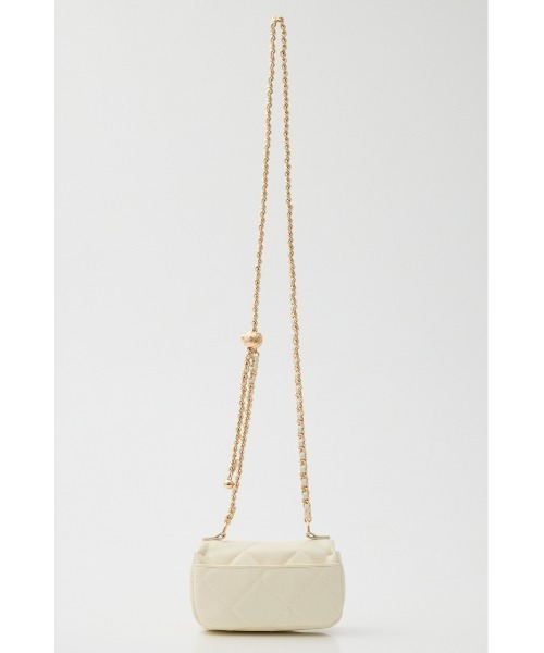 SLY(スライ)の「CHAIN MINI BAG チェーンミニバッグ(ショルダーバッグ・レディース・アイボリー/ブラック・FREE)」の6枚目の写真