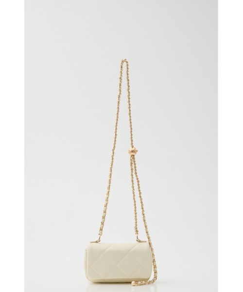 SLY(スライ)の「CHAIN MINI BAG チェーンミニバッグ(ショルダーバッグ・レディース・アイボリー/ブラック・FREE)」の7枚目の写真