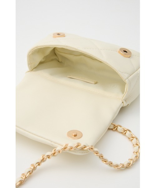 SLY(スライ)の「CHAIN MINI BAG チェーンミニバッグ(ショルダーバッグ・レディース・アイボリー/ブラック・FREE)」の10枚目の写真