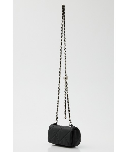 SLY(スライ)の「CHAIN MINI BAG チェーンミニバッグ(ショルダーバッグ・レディース・アイボリー/ブラック・FREE)」の16枚目の写真