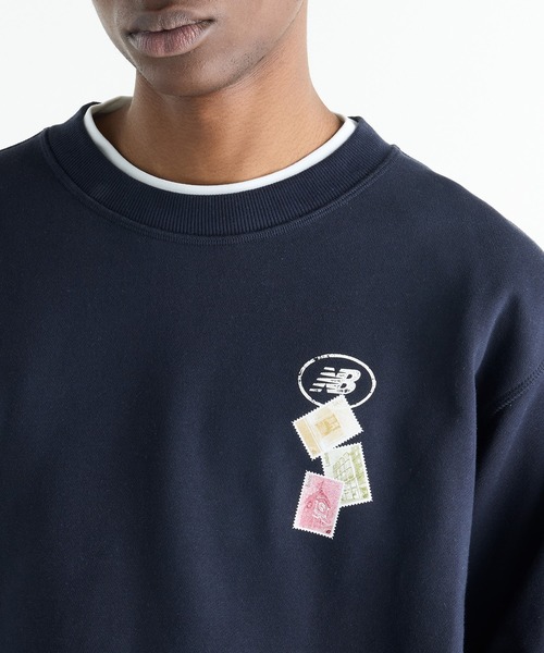 NEW BALANCE(ニューバランス)の「International Stamp スウェットクルー(スウェット・メンズ・カーキブラウン/スミクロ・XX-LARGE/MEDIUM/SMALL/LARGE)」の12枚目の写真