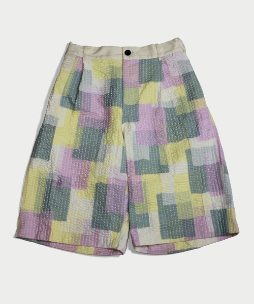 amok(アモク)の「SASHIKO PATCHED SHORT PANTS(その他パンツ・メンズ・カーキ/マルチ・M/L/S)」の11枚目の写真