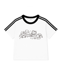 MEOW KITTENS TRACK CROP T-SHIRT (5color)