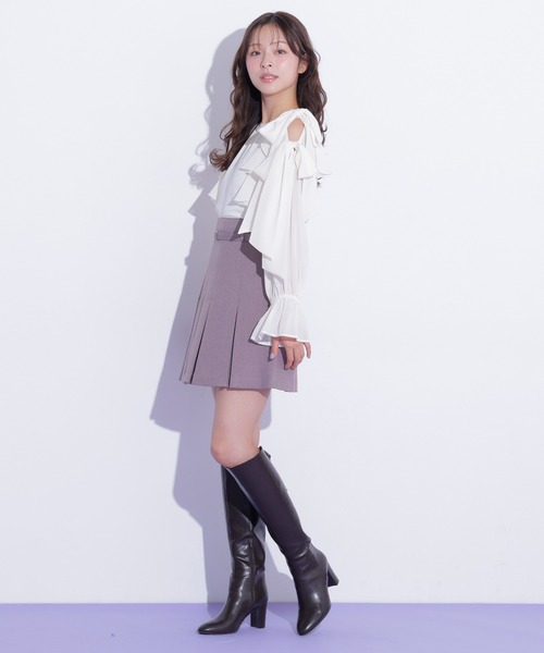 JILL by JILL STUART（ジルバイジルスチュアート）の「＜セットアップ対応＞ボックスプリーツミニスカート（スカート・レディース・モカ/グレー/ブラウン系その他・SMALL/MEDIUM）」の11枚目の写真