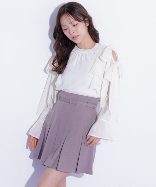 JILL by JILL STUART（ジルバイジルスチュアート）の「＜セットアップ対応＞ボックスプリーツミニスカート（スカート・レディース・モカ/グレー/ブラウン系その他・SMALL/MEDIUM）」の7枚目の写真