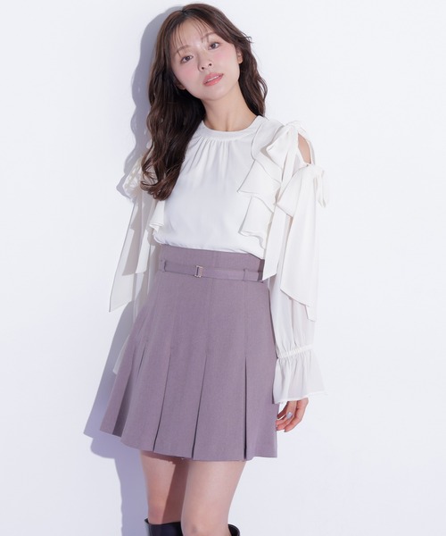 JILL by JILL STUART（ジルバイジルスチュアート）の「＜セットアップ対応＞ボックスプリーツミニスカート（スカート・レディース・モカ/グレー/ブラウン系その他・SMALL/MEDIUM）」の8枚目の写真