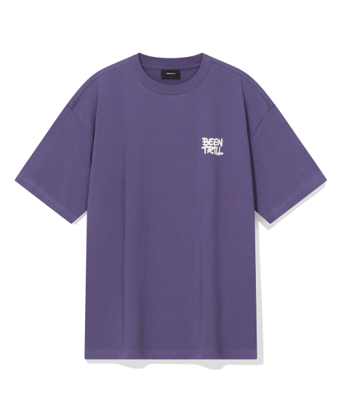 BEENTRILL(ビントリル)の「スプレーハッシュタグオーバーサイズ半袖Tシャツ(バイオレット)(Tシャツ/カットソー・レディース・その他・SMALL/MEDIUM/LARGE/X-LARGE)」の2枚目の写真