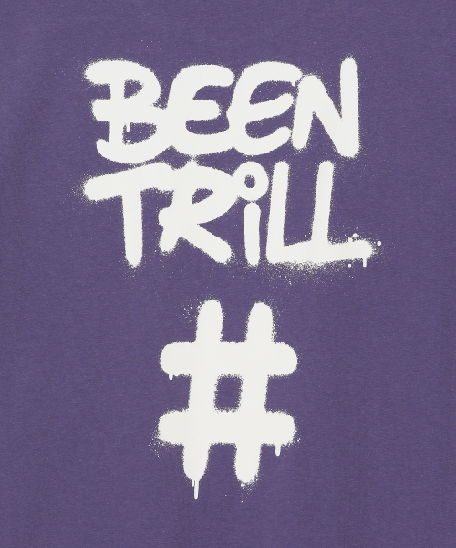 BEENTRILL(ビントリル)の「スプレーハッシュタグオーバーサイズ半袖Tシャツ(バイオレット)(Tシャツ/カットソー・レディース・その他・SMALL/MEDIUM/LARGE/X-LARGE)」の3枚目の写真