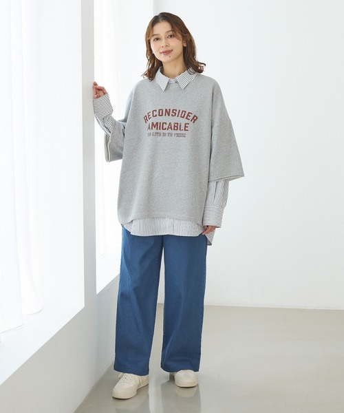 Honeys(ハニーズ)の「デニムイージーパンツ(股下66cm)(デニムパンツ・レディース・ダークインディゴブルー/ブラック/ライトインディゴブルー・3L/L/LL/M/S)」の7枚目の写真