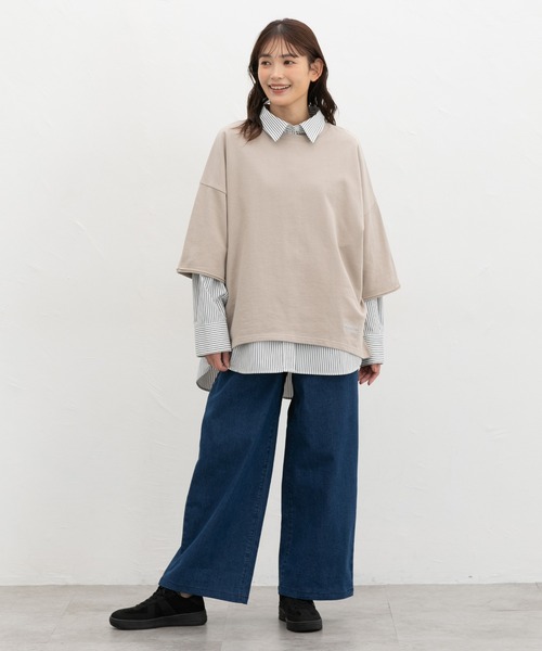 Honeys(ハニーズ)の「デニムイージーパンツ(股下66cm)(デニムパンツ・レディース・ダークインディゴブルー/ブラック/ライトインディゴブルー・3L/L/LL/M/S)」の9枚目の写真