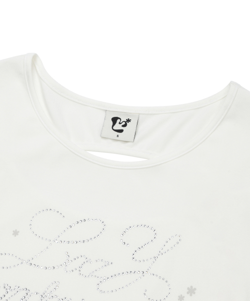LMR(エルエムアール)の「ホットフィックスカットアウト半袖Tシャツホワイト(Tシャツ/カットソー・レディース・ホワイト・SMALL/MEDIUM)」の11枚目の写真