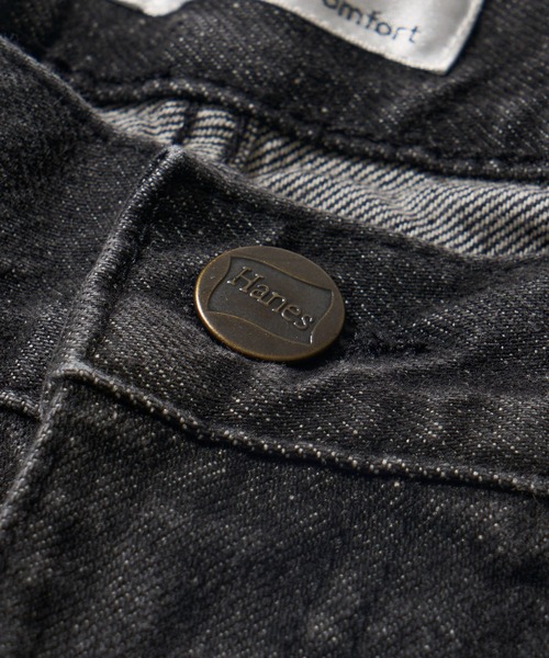 HANES(ヘインズ)の「【HANES/ヘインズ】WIDE FIT DENIM PANTS / ワイドフィット デニムパンツ(デニムパンツ・メンズ・ブラック/ライトブルー/ブルー/ネイビー・SMALL/MEDIUM/LARGE/X-LARGE)」の6枚目の写真
