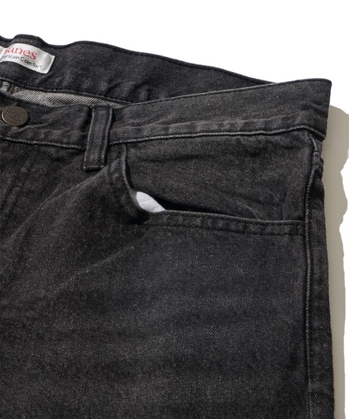 HANES(ヘインズ)の「【HANES/ヘインズ】WIDE FIT DENIM PANTS / ワイドフィット デニムパンツ(デニムパンツ・メンズ・ブラック/ライトブルー/ブルー/ネイビー・SMALL/MEDIUM/LARGE/X-LARGE)」の8枚目の写真