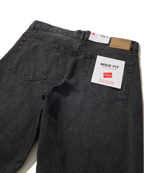 HANES(ヘインズ)の「【HANES/ヘインズ】WIDE FIT DENIM PANTS / ワイドフィット デニムパンツ(デニムパンツ・メンズ・ブラック/ライトブルー/ブルー/ネイビー・SMALL/MEDIUM/LARGE/X-LARGE)」の10枚目の写真