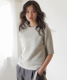 スパンコールヤーン 半袖ニット