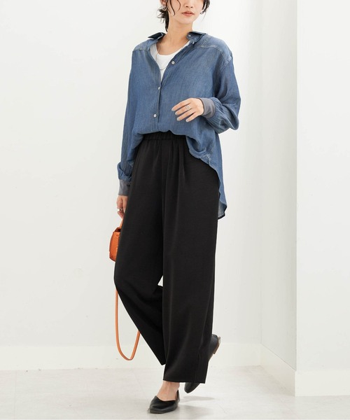 BELLUNA PLUS(ベルーナ)の「とろみビンテージ素材バレルパンツ(その他パンツ・レディース・ブラック/カーキ/レンガ・X-LARGE/MEDIUM/LARGE)」の9枚目の写真