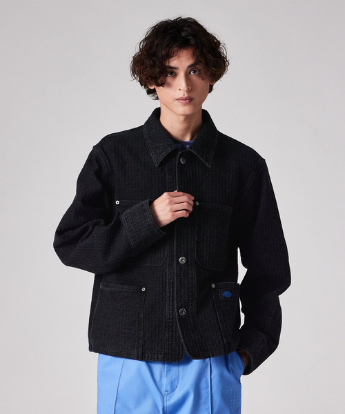 Dickies(ディッキーズ)の「Dickies(R) × PS Paul Smith 刺し子ブラックデニム チョアジャケット / 262251 DC001B(ブルゾン・メンズ・ブラック・LARGE/MEDIUM)」の1枚目の写真