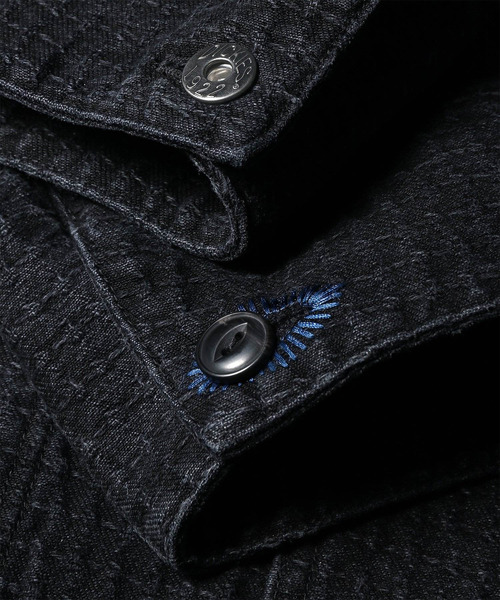 Dickies(ディッキーズ)の「Dickies(R) × PS Paul Smith 刺し子ブラックデニム チョアジャケット / 262251 DC001B(ブルゾン・メンズ・ブラック・LARGE/MEDIUM)」の6枚目の写真