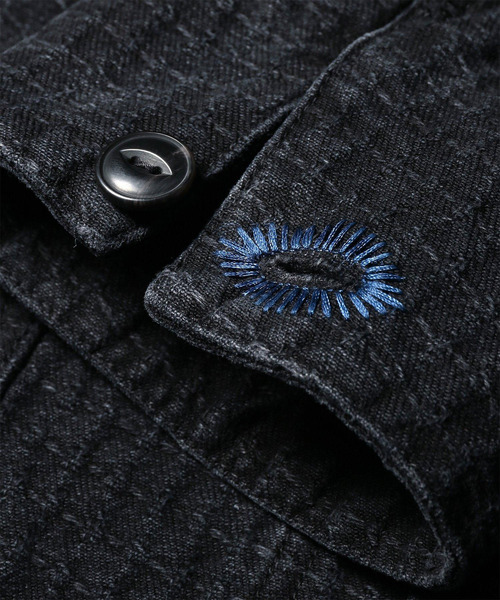 Dickies(ディッキーズ)の「Dickies(R) × PS Paul Smith 刺し子ブラックデニム チョアジャケット / 262251 DC001B(ブルゾン・メンズ・ブラック・LARGE/MEDIUM)」の7枚目の写真