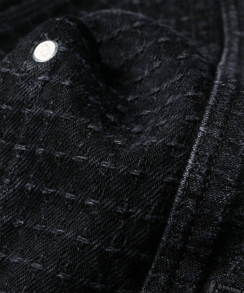 Dickies(ディッキーズ)の「Dickies(R) × PS Paul Smith 刺し子ブラックデニム チョアジャケット / 262251 DC001B(ブルゾン・メンズ・ブラック・LARGE/MEDIUM)」の2枚目の写真