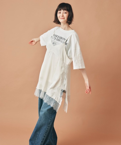 AT THE TRNK（アットザトランク）の「フラワープリント フォト Ｔシャツ AT THE TRNK（Tシャツ/カットソー・レディース・ベージュ/チャコール/ホワイト・フリー）」の17枚目の写真