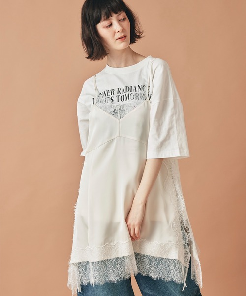 AT THE TRNK（アットザトランク）の「フラワープリント フォト Ｔシャツ AT THE TRNK（Tシャツ/カットソー・レディース・ベージュ/チャコール/ホワイト・フリー）」の18枚目の写真