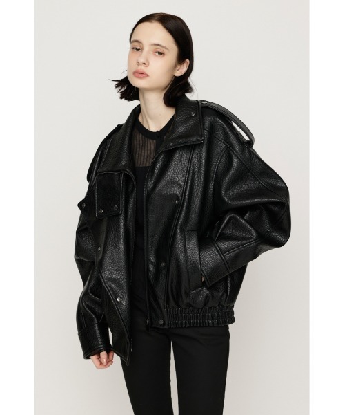 SLY(スライ)の「【AW PRE ORDER 第2弾】STAND COLLAR ZIP BZ スタンドカラージップブルゾン 秋服 スタンドネック ハイネック(ブルゾン・レディース・ブラック/ベージュ・FREE)」の1枚目の写真
