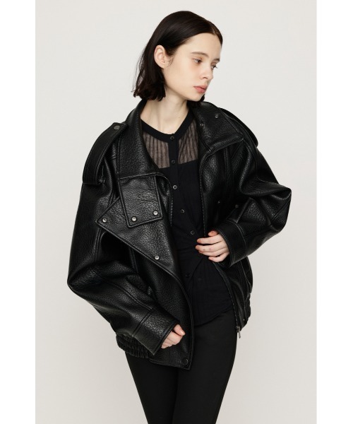 SLY(スライ)の「【AW PRE ORDER 第2弾】STAND COLLAR ZIP BZ スタンドカラージップブルゾン 秋服 スタンドネック ハイネック(ブルゾン・レディース・ブラック/ベージュ・FREE)」の6枚目の写真