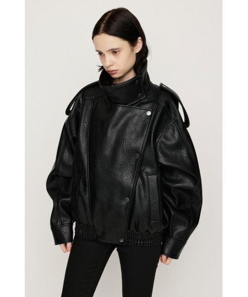 SLY(スライ)の「【AW PRE ORDER 第2弾】STAND COLLAR ZIP BZ スタンドカラージップブルゾン 秋服 スタンドネック ハイネック(ブルゾン・レディース・ブラック/ベージュ・FREE)」の7枚目の写真