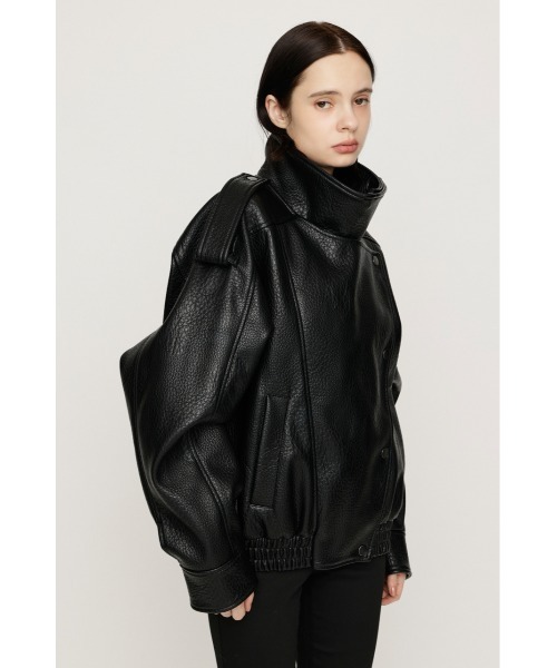 SLY(スライ)の「【AW PRE ORDER 第2弾】STAND COLLAR ZIP BZ スタンドカラージップブルゾン 秋服 スタンドネック ハイネック(ブルゾン・レディース・ブラック/ベージュ・FREE)」の8枚目の写真