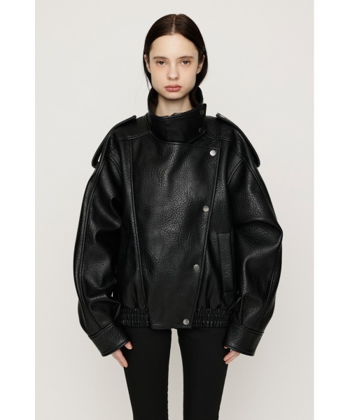 SLY(スライ)の「【AW PRE ORDER 第2弾】STAND COLLAR ZIP BZ スタンドカラージップブルゾン 秋服 スタンドネック ハイネック(ブルゾン・レディース・ブラック/ベージュ・FREE)」の10枚目の写真