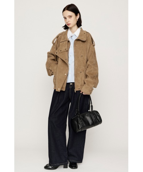 SLY(スライ)の「【AW PRE ORDER 第2弾】STAND COLLAR ZIP BZ スタンドカラージップブルゾン 秋服 スタンドネック ハイネック(ブルゾン・レディース・ブラック/ベージュ・FREE)」の13枚目の写真