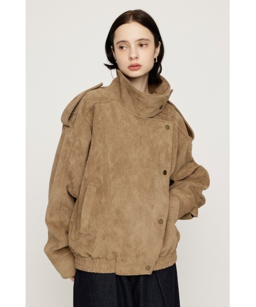 SLY(スライ)の「【AW PRE ORDER 第2弾】STAND COLLAR ZIP BZ スタンドカラージップブルゾン 秋服 スタンドネック ハイネック(ブルゾン・レディース・ブラック/ベージュ・FREE)」の15枚目の写真