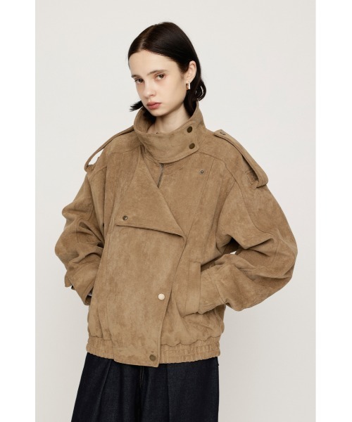 SLY(スライ)の「【AW PRE ORDER 第2弾】STAND COLLAR ZIP BZ スタンドカラージップブルゾン 秋服 スタンドネック ハイネック(ブルゾン・レディース・ブラック/ベージュ・FREE)」の16枚目の写真