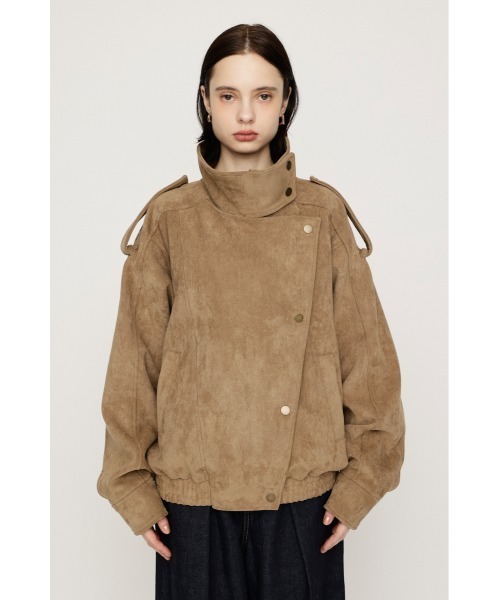 SLY(スライ)の「【AW PRE ORDER 第2弾】STAND COLLAR ZIP BZ スタンドカラージップブルゾン 秋服 スタンドネック ハイネック(ブルゾン・レディース・ブラック/ベージュ・FREE)」の18枚目の写真