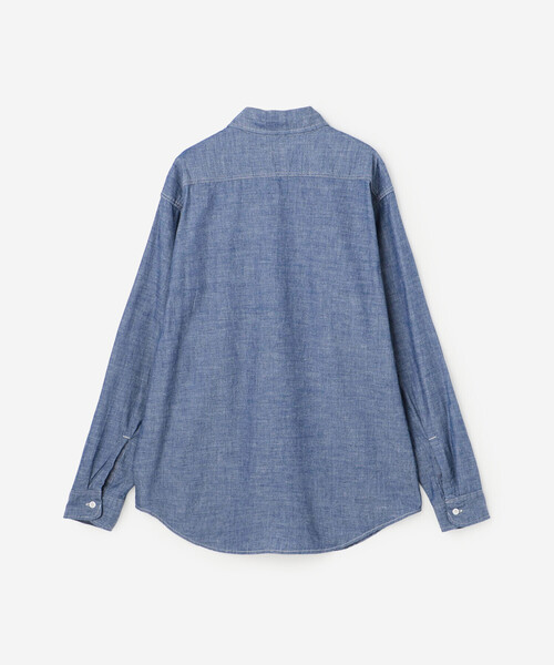 orSlow(オアスロウ)の「orSlow | シャンブレー フラップポケットワークシャツ WOMEN(シャツ/ブラウス・レディース・ブルー系その他・2)」の3枚目の写真