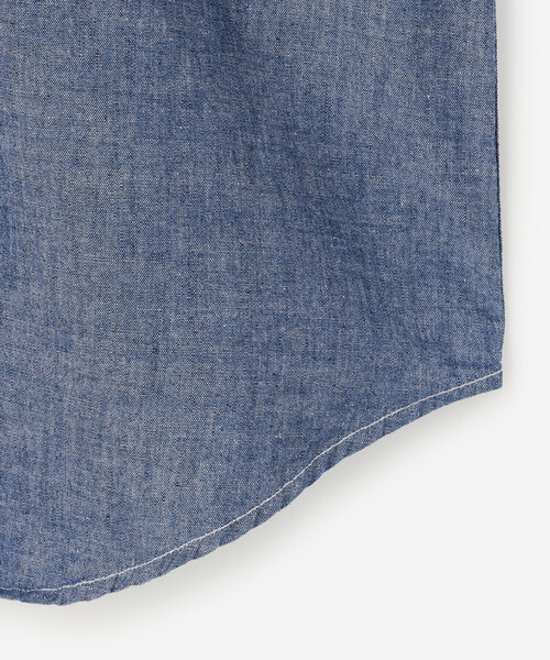 orSlow(オアスロウ)の「orSlow | シャンブレー フラップポケットワークシャツ WOMEN(シャツ/ブラウス・レディース・ブルー系その他・2)」の6枚目の写真
